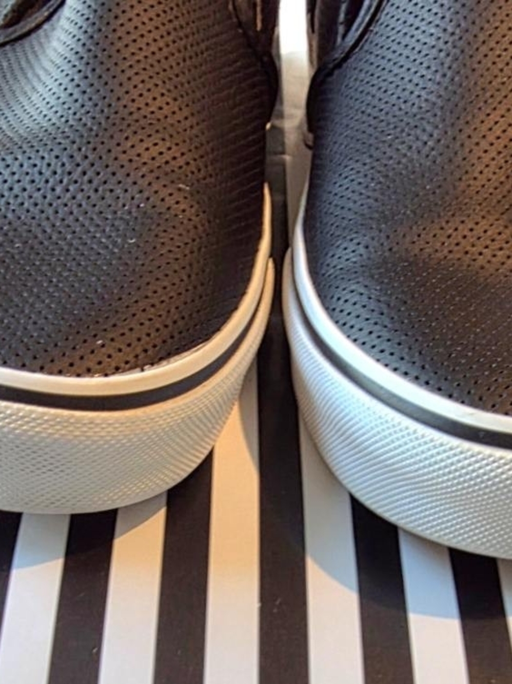 Vans Black Perforated Slip-On Sneakers - Picture 9 of 9